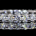 0.98 Cts Platinum Round Shape Eternity Band Eternity Band - Image 3