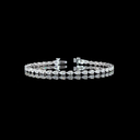 4.06 Cts 14k White Gold Pear Shape Tennis Bracelet - Video