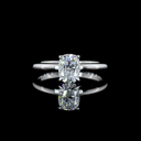 1.05 Cts 14k White Gold Cushion Modified Shape Solitaire Ring - Video