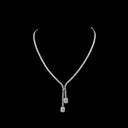 14.7 Cts 14k White Gold Mix Shape Lariat Necklace - Video