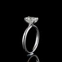1.05 Cts 14k White Gold Radiant Shape Hidden Halo Ring - Image 4