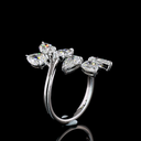 3.06 Cts 14k White Gold Pear Shape Special Ring - Image 4