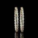 7.84 Cts 14k Yellow Gold Oval Shape Hoops Earring - Video
