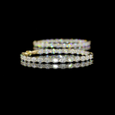 5.61 Cts 14k Yellow Gold Oval Shape Hoops Earring - Image 2