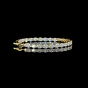 5.61 Cts 14k Yellow Gold Oval Shape Hoops Earring - Image 4