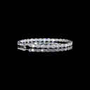 6.22 Cts 14k White Gold Oval Shape Hoops Earring - Image 2