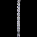 6.22 Cts 14k White Gold Oval Shape Hoops Earring - Image 3