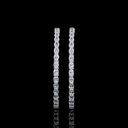 6.22 Cts 14k White Gold Oval Shape Hoops Earring - Video