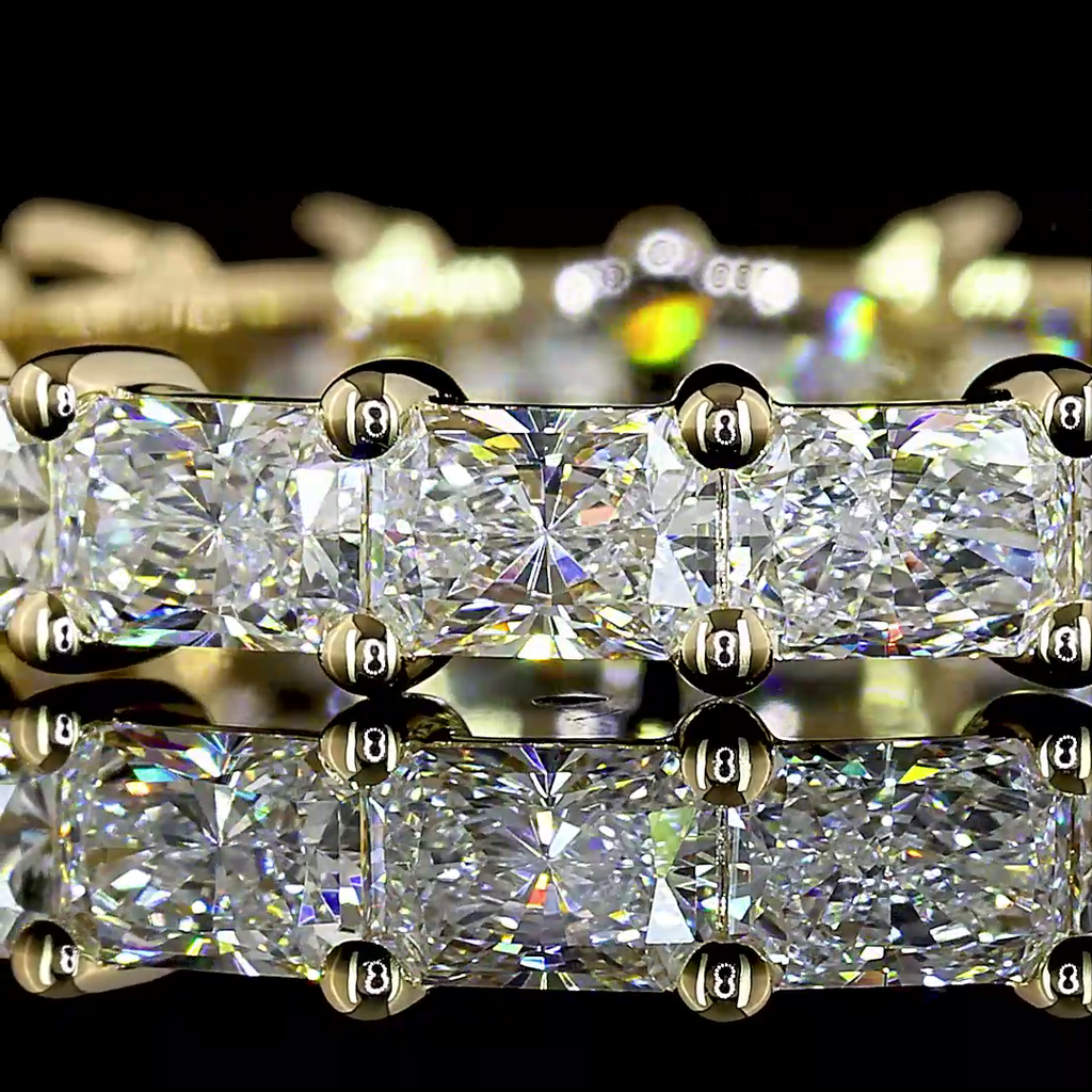 2.12 Cts 14k Yellow Gold Radiant Shape Eternity Band Eternity Band - Image 3