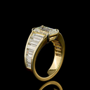 5.82 Cts 14k White Gold Emerald Shape Special Ring - Image 4