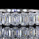 2.62 Cts 14k White Gold Emerald Shape Eternity Band Eternity Band - Image 3