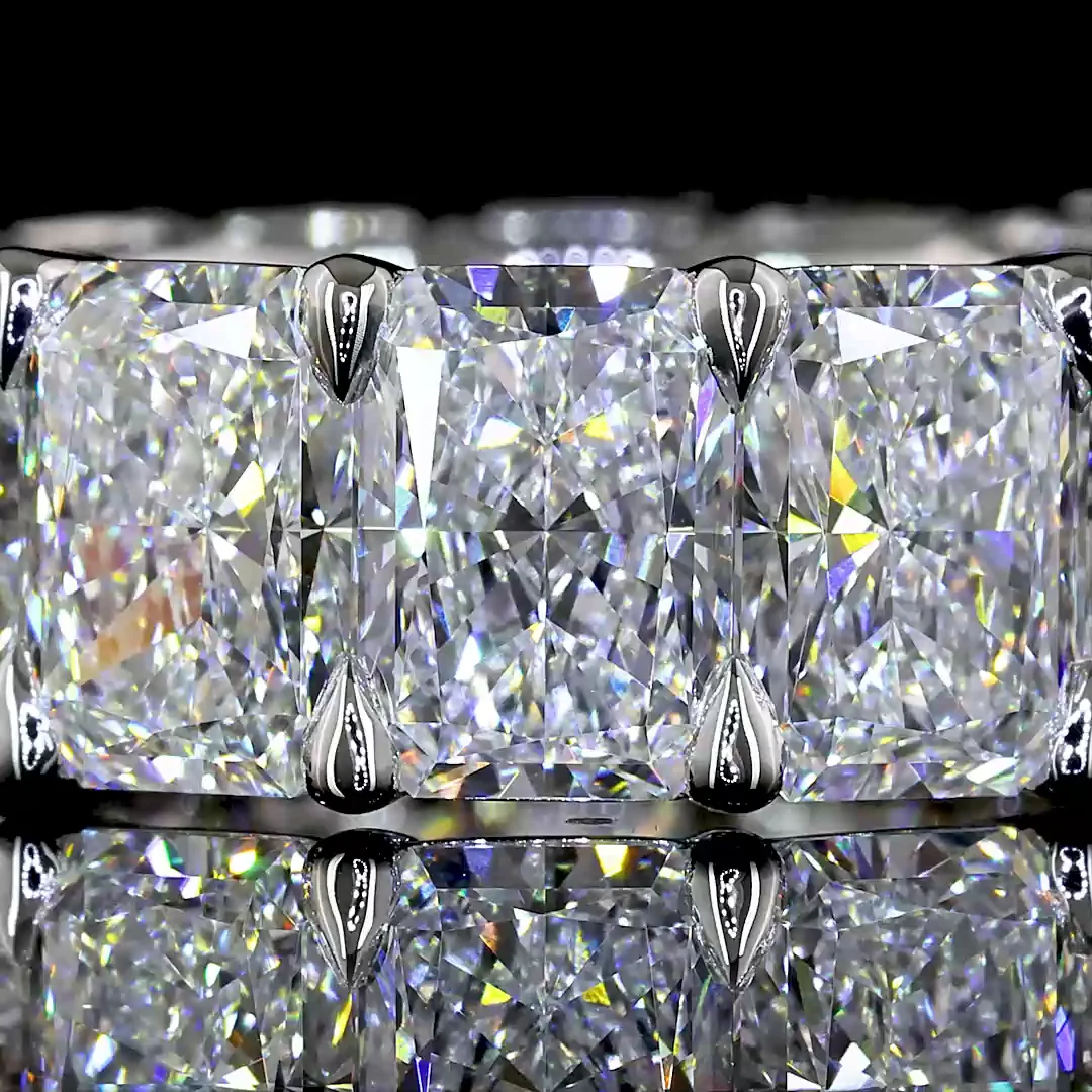 14.1 Cts Platinum Radiant Shape Eternity Band Eternity Band - Image 3