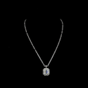 6.76 Cts 9k White Gold - 14k White Gold Emerald Shape Pendant Pendant - Video
