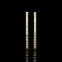 6.4 Cts 14k Yellow Gold Emerald Shape Hoops Earring - Video