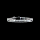 4.88 Cts 14k White Gold Radiant Shape Tennis Bracelet - Video