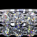 1.93 Cts 14k Yellow Gold Round Shape 3/4 Band Eternity Band - Image 3