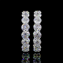 12.17 Cts 14k White Gold Round Shape Hoops Earring - Video