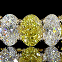 7.92 Cts 14k Yellow Gold Oval Shape 7 Stones Eternity Band - Image 3