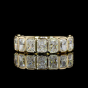 3.34 Cts 14k Yellow Gold Radiant Shape 3/4 Band Eternity Band - Video