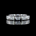 1.2 Cts 14k White Gold Radiant Shape Eternity Band Eternity Band - Video
