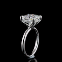 5.23 Cts 14k White Gold Princess Shape Hidden Halo Ring - Image 4