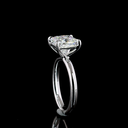 3.04 Cts 14k White Gold Princess Shape Solitaire Ring - Image 2