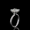 4.1 Cts 14k White Gold Princess Shape Solitaire Ring - Image 4