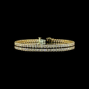 3.09 Cts 14k Yellow Gold Emerald Shape Tennis Bracelet - Video