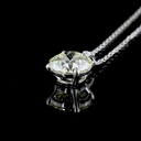 2.15 Cts 14k White Gold Round Shape Pendant Pendant - Image 4