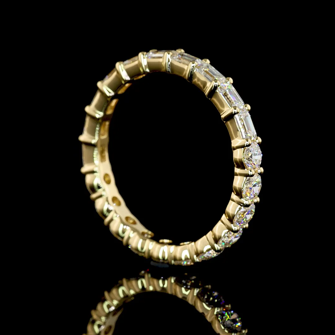 1.87 Cts 14k Yellow Gold Mix Shape Eternity Band Eternity Band - Image 2