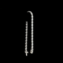 10.54 Cts 14k White Gold Oval Shape Tennis Bracelet - Image 3