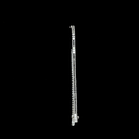 4.03 Cts 14k White Gold Emerald Shape Tennis Bracelet - Image 3