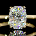 2.1 Cts 14k Yellow Gold Cushion Brilliant Shape Hidden Halo Ring - Image 3