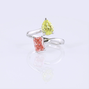 2.52 Cts 14k White Gold Mix Shape Special Ring - Video