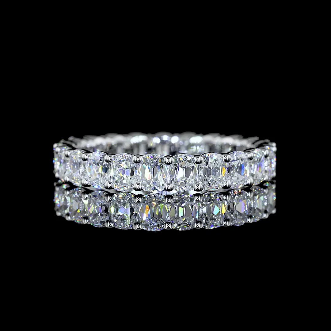 2.8 Cts 14k White Gold Antique Cushion Shape Eternity Band Eternity Band - Video
