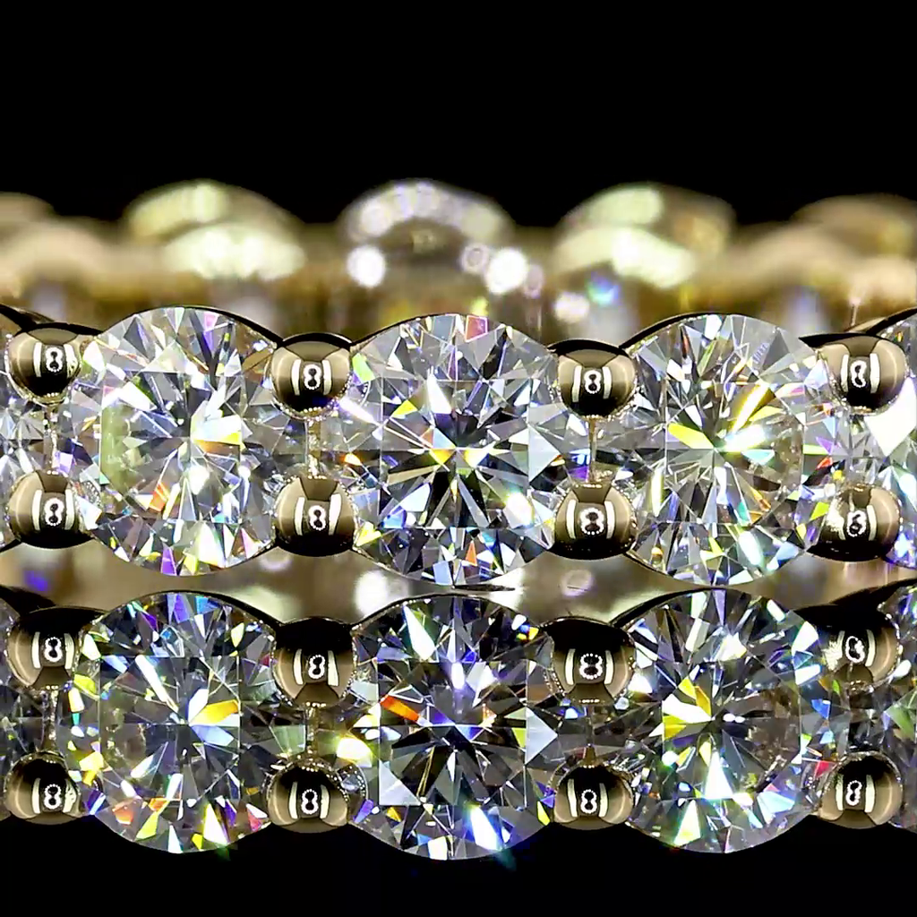 2.27 Cts 14k Yellow Gold Round Shape Eternity Band Eternity Band - Image 3