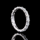 2.38 Cts 14k White Gold Radiant Modified Shape Eternity Band Eternity Band - Image 2