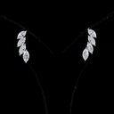 2.62 Cts 14k White Gold Marquise Shape Crawler Earring - Video