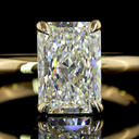 2.13 Cts 14k Yellow Gold Radiant Shape Solitaire Ring - Image 3