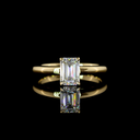 1.02 Cts 14k Yellow Gold Emerald Shape Solitaire Ring - Video