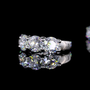 2.99 Cts 14k White Gold Round Shape Huggies Earring - Image 4