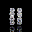2.99 Cts 14k White Gold Round Shape Huggies Earring - Video