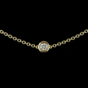 1.96 Cts 14k Yellow Gold Round Shape Station Necklace - Image 3