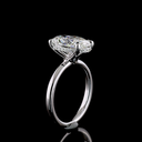 4.16 Cts 14k White Gold Oval Shape Hidden Halo Ring - Image 4