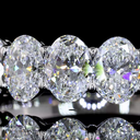 2.22 Cts 14k White Gold Oval Shape 7 Stones Eternity Band - Image 3