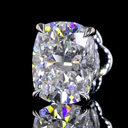 2.53 Cts 14k White Gold Cushion Brilliant Shape Studs Earring - Image 2