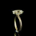 4.22 Cts 14k Yellow Gold Oval Shape Hidden Halo Ring - Image 2