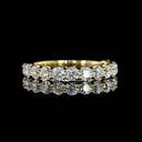 1.21 Cts 14k Yellow Gold Round Shape 3/4 Band Eternity Band - Video