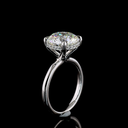 5.22 Cts 14k White Gold Round Shape Hidden Halo Ring - Image 4