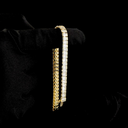 15.86 Cts 14k Yellow Gold Emerald Shape Tennis Bracelet - Image 3